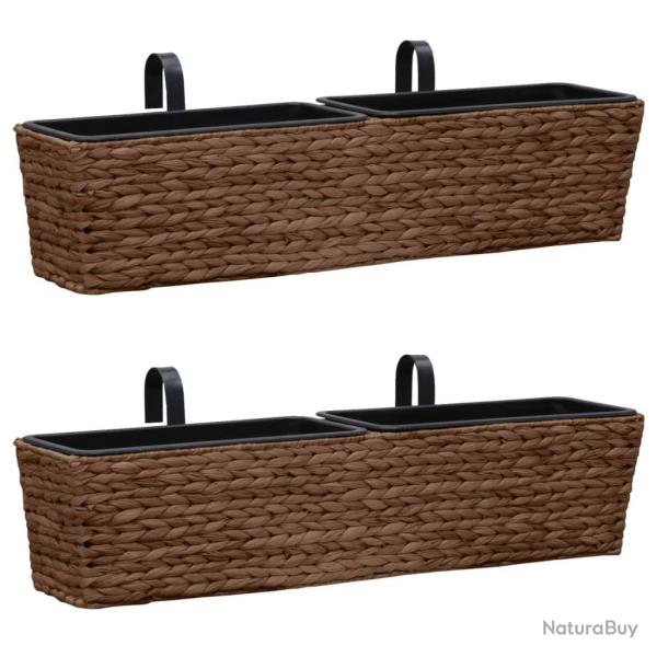 Jardini�res 2 pcs Jacinthe d'eau Marron