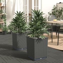 Jardini&egrave;res 2 pcs noir 30x30x37 cm polypropyl&egrave;ne