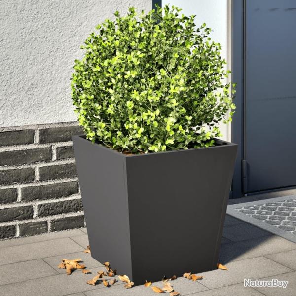 Jardini�res 2 pcs noir 40x40x40 cm acier