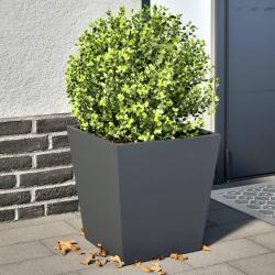 Jardini&egrave;res 2 pcs anthracite 40x40x40 cm acier