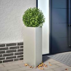 Jardini&egrave;res 2 pcs triangulaire 40x40x75 cm acier inoxydable