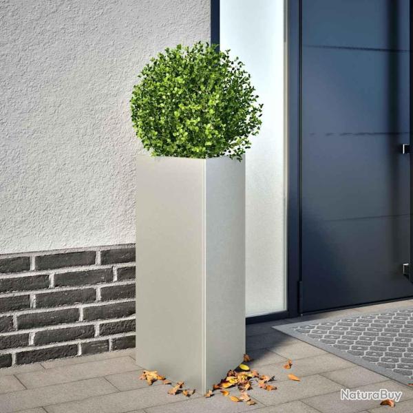 Jardini�res 2 pcs triangulaire 40x40x75 cm acier inoxydable