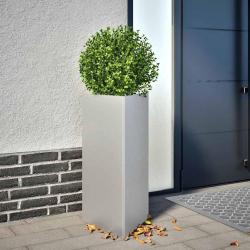 Jardini&egrave;res 2 pcs triangulaire 40x40x75 cm acier galvanis&eacute;