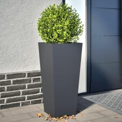 Jardini&egrave;res 2 pcs anthracite 35x35x75 cm acier alsavelo