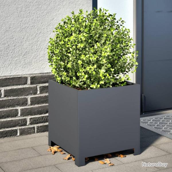 Jardini�res 2 pcs anthracite 40x40x40 cm acier