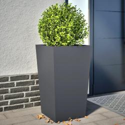 Jardini&egrave;res 2 pcs anthracite 45x45x75 cm acier alsavelo