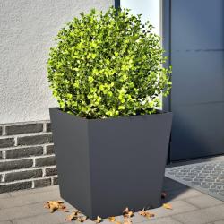 Jardini&egrave;res 2 pcs anthracite 50x50x50 cm acier