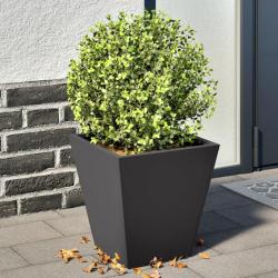 Jardini&egrave;res 2 pcs noir 30x30x30 cm acier