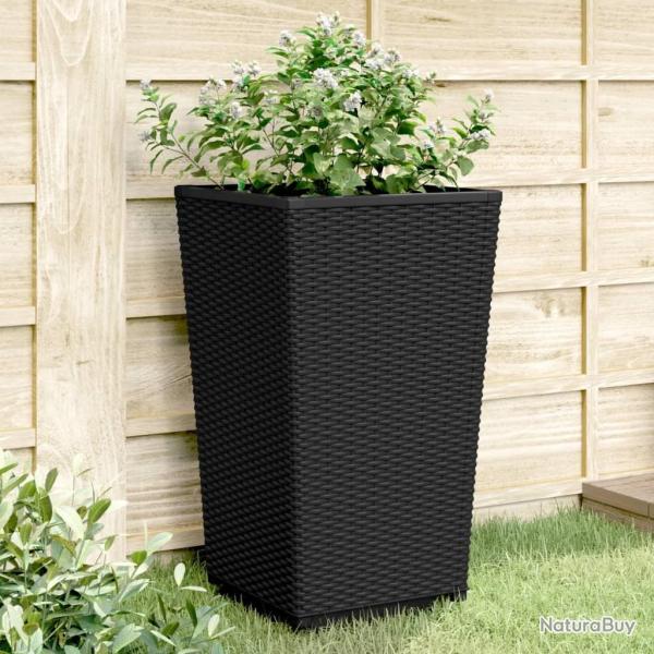 Jardini�res 2 pcs noir 32,5x32,5x57 cm polypropyl�ne