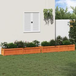 Jardini&egrave;res 2 pcs cire marron bois de pin massif alsavelo