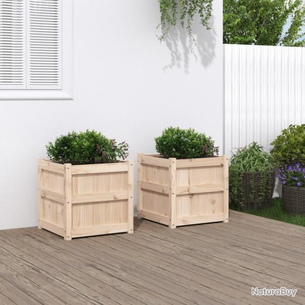 Jardini�res 2 pcs bois de pin massif