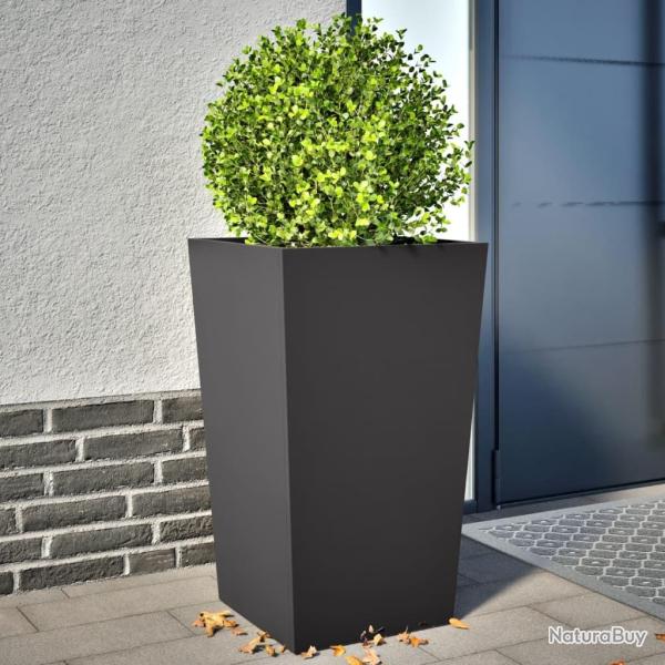 Jardini�res 2 pcs noir 45x45x75 cm acier