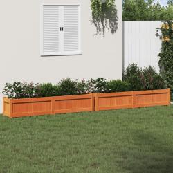 Jardini&egrave;res 2 pcs cire marron bois de pin massif