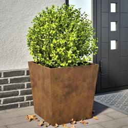 Jardini&egrave;res 2 pcs 50x50x50 cm acier r&eacute;sistant aux intemp&eacute;ries