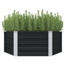 Jardini&egrave;re sur&eacute;lev&eacute;e Anthracite 129x129x45 cm Acier galvanis&eacute;