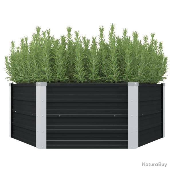 Jardini�re sur�lev�e Anthracite 129x129x45 cm Acier galvanis�