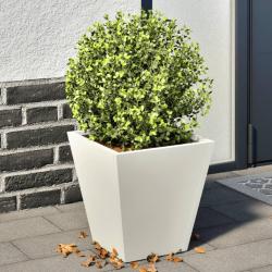 Jardini&egrave;res 2 pcs blanc 30x30x30 cm acier