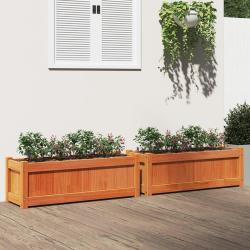 Jardini&egrave;res 2 pcs cire marron bois de pin massif