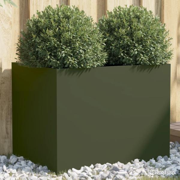 Jardini�re vert olive 62x47x46 cm acier