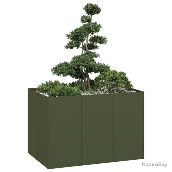 Jardini�re vert olive 120x80x80 cm acier