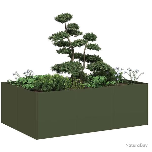 Jardini�re vert olive 120x80x40 cm acier