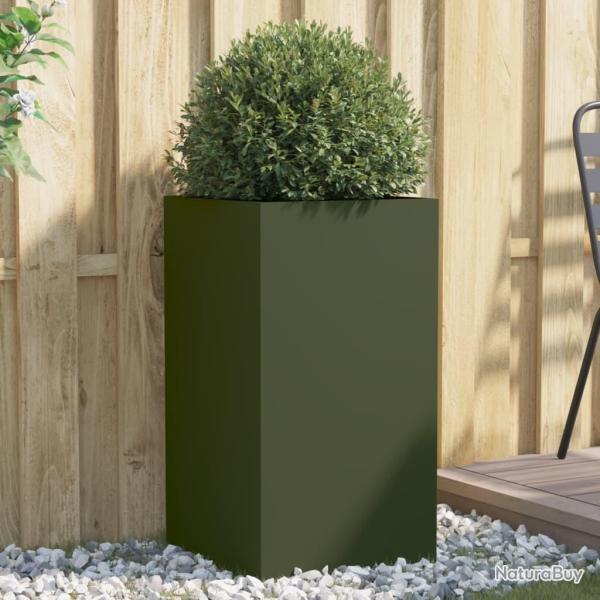 Jardini�re vert olive 42x38x75 cm acier