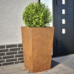 Jardini&egrave;res 2 pcs 45x45x75 cm acier r&eacute;sistant aux intemp&eacute;ries