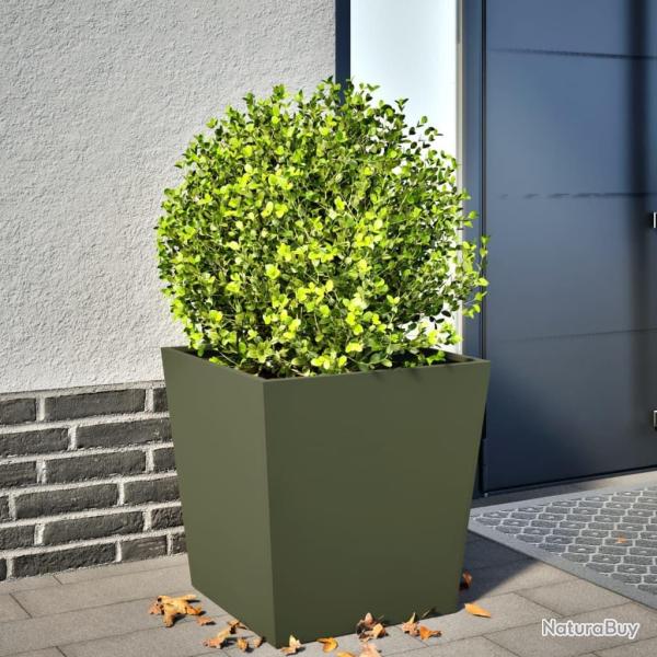 Jardini�re vert olive 50x50x50 cm acier