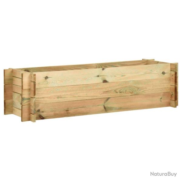 Jardini�re sur�lev�e de l�gumes Bois de pin impr�gn� 120 cm