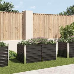Jardini&egrave;re sur&eacute;lev&eacute;e Anthracite 160x80x77 cm Acier galvanis&eacute;