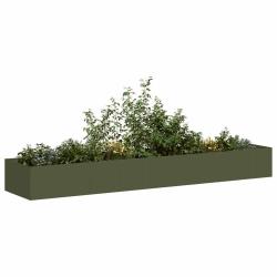 Jardini&egrave;re vert olive 360x80x40 cm acier