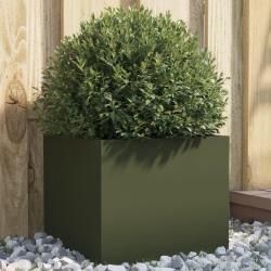 Jardini&egrave;re vert olive 32x30x29 cm acier