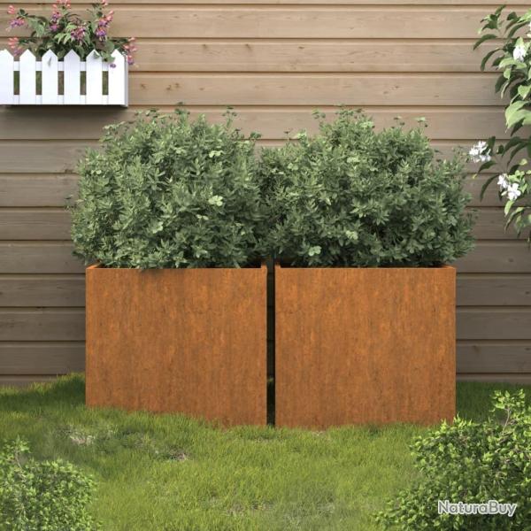 Jardini�res 2 pcs 32x30x29 cm acier corten