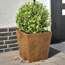 Jardini&egrave;res 2 pcs 40x40x40 cm acier r&eacute;sistant aux intemp&eacute;ries