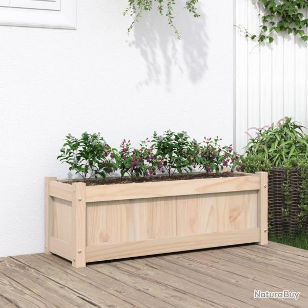 Jardinire d'extrieur 90x31x31 cm bois de pin massif alsavelo