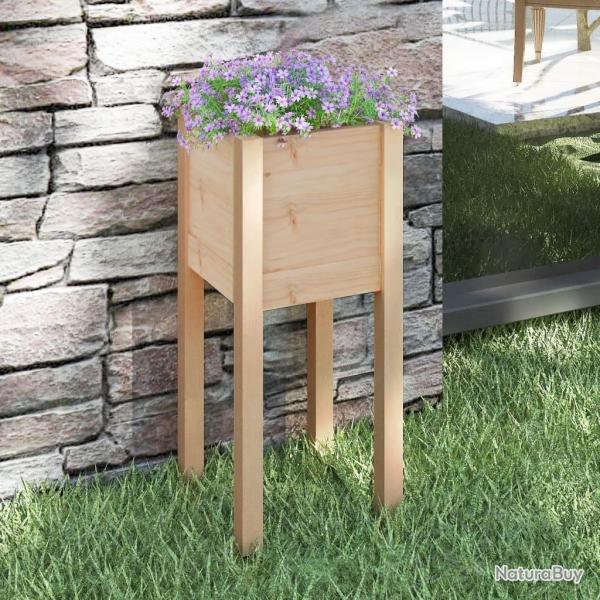 Jardini�re d'ext�rieur 31x31x70 cm bois de pin massif alsavelo