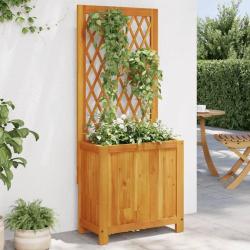 Jardini&egrave;re avec treillis 55x29,5x132 cm bois massif d'acacia