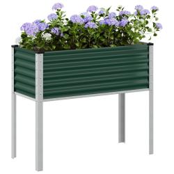 Jardini&egrave;re vert 100x41x90 cm acier
