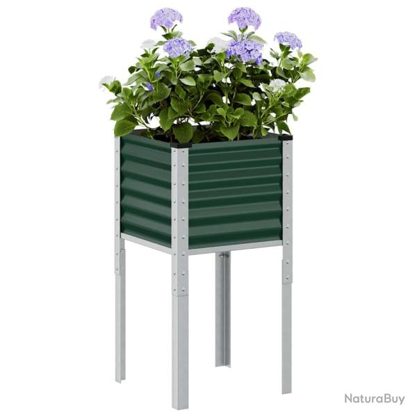 Jardini�re vert 45x45x88 cm acier