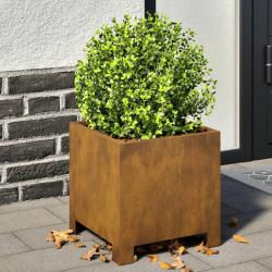 Jardini&egrave;res 2 pcs 30x30x30 cm acier r&eacute;sistant aux intemp&eacute;ries