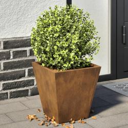 Jardini&egrave;res 2 pcs 30x30x30 cm acier r&eacute;sistant aux intemp&eacute;ries