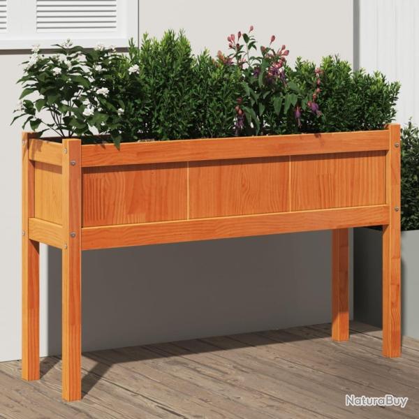 Jardini�res avec pieds et pieds 110x31x70 cm bois de pin massif alsavelo