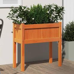 Jardini&egrave;res et pieds cire marron 70x31x70 cm bois de pin massif