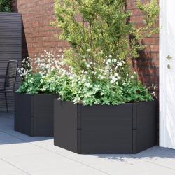 Jardini&egrave;res de jardin 2 pcs anthracite PP