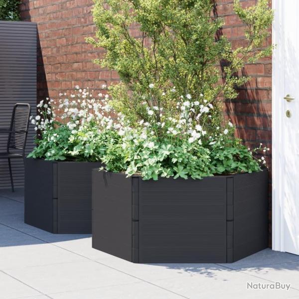Jardini�res de jardin 2 pcs anthracite PP