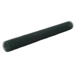 Grillage acier avec rev&ecirc;tement en PVC 10x1,5 m vert