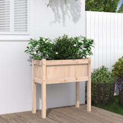 Jardini&egrave;res avec pieds 70x31x70 cm bois de pin massif