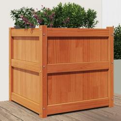 Jardini&egrave;re cire marron 60x60x60 cm bois de pin massif