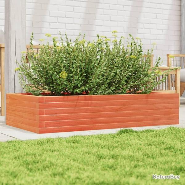Jardini�re cire marron 110x60x23 cm bois de pin massif