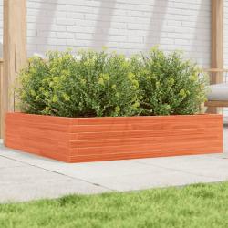 Jardini&egrave;re cire marron 100x100x23 cm bois de pin massif